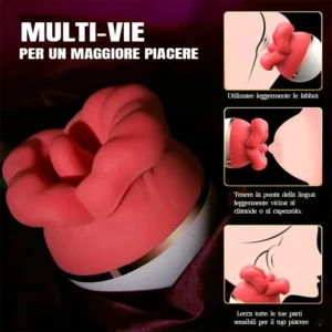 Rosa lingua leccare succhiare vibratore