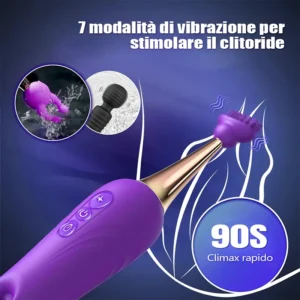 Vibratore di stimolazione di precisione con punta affusolata
