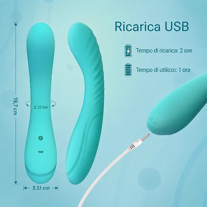 Vibratore curvo in silicone – Stimolatore ergonomico testurizzato per un piacere mirato - immagine 3