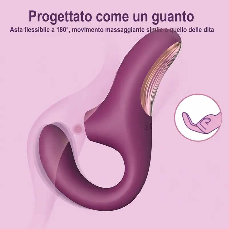 Massaggiatore Vibrante Curvo a Doppia Stimolazione - immagine 2